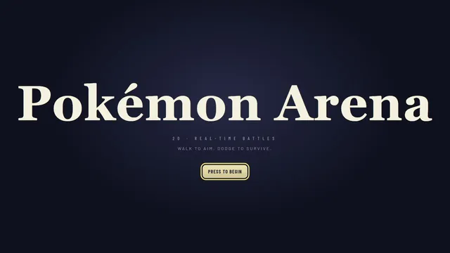 Pokémon Arena 2D title screen